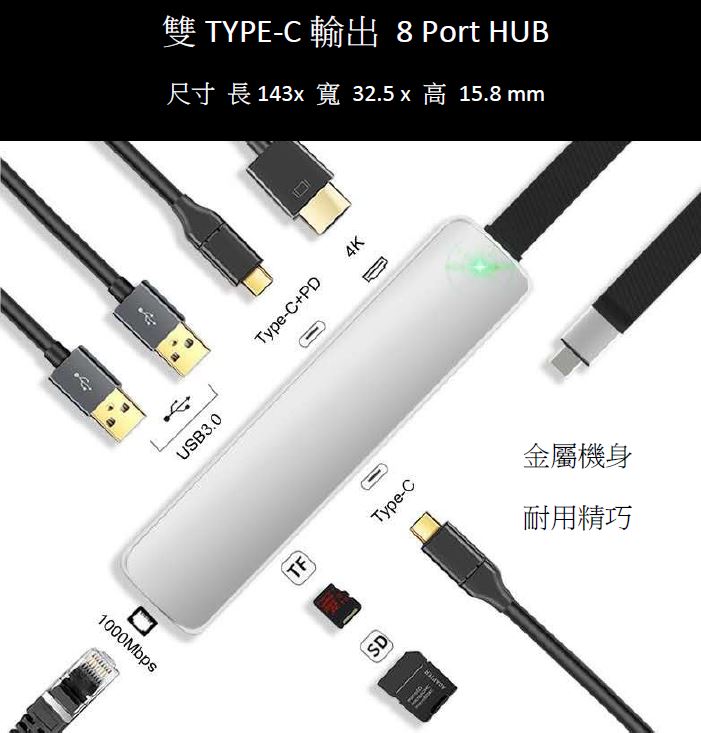 TYPE-C USB-C Dock 多功能擴充